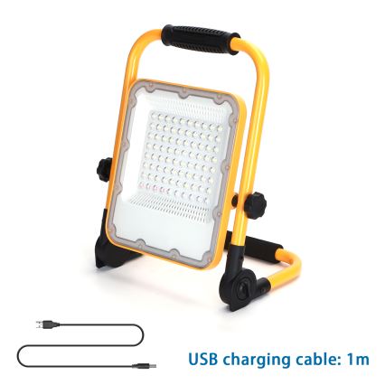 Aigostar - Proyector LED recargable y regulable LED/50W/5V 6500K IP65