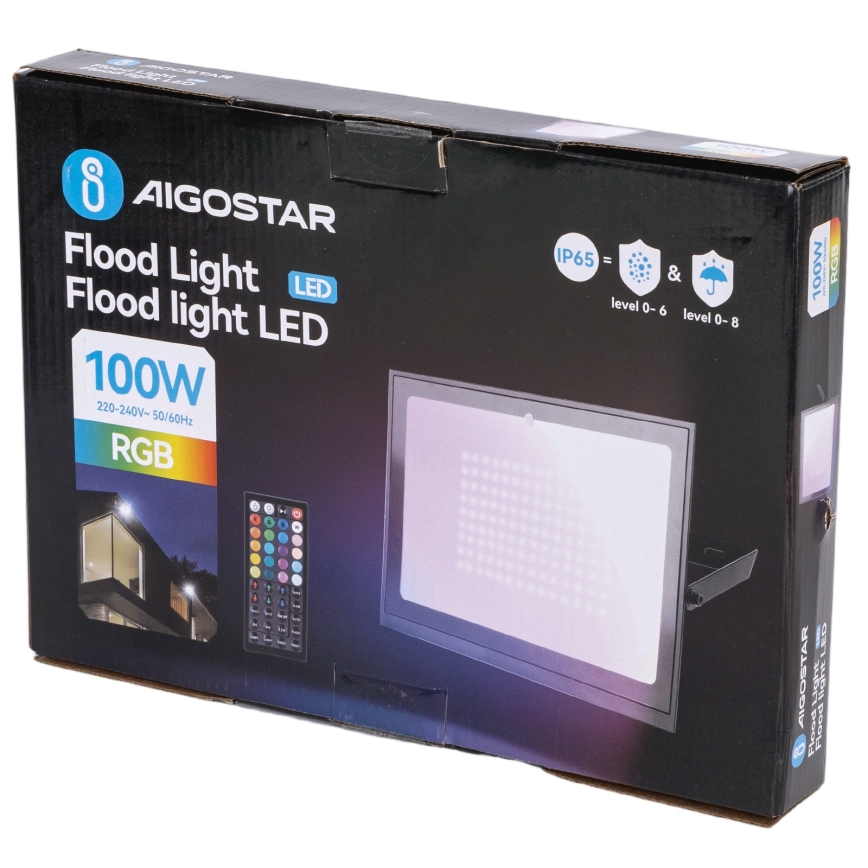 Aigostar - Proyector LED RGB LED/100W/230V IP65 + mando a distancia