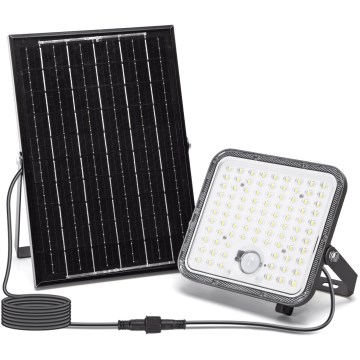 Aigostar - Proyector solar LED regulable con sensor LED/120W/3,4V 6500K IP66 8000 mAh + control remoto