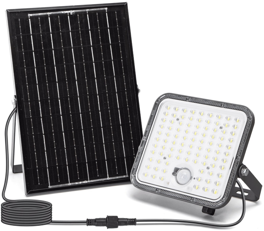 Aigostar - Proyector solar LED regulable con sensor LED/120W/3,4V 6500K IP66 8000 mAh + control remoto