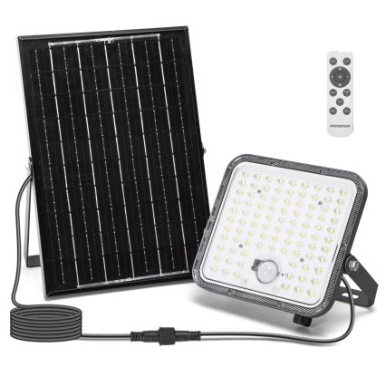 Aigostar - Proyector solar LED regulable con sensor LED/120W/3,4V 6500K IP66 8000 mAh + control remoto