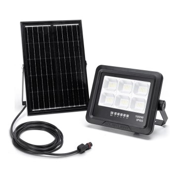 Aigostar - Proyector solar LED regulable LED/100W/3,4V IP65 10000 mAh + control remoto