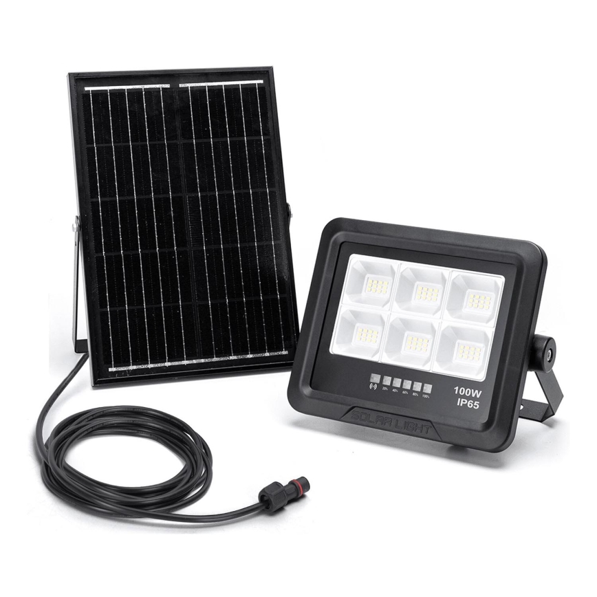 Aigostar - Proyector solar LED regulable LED/100W/3,4V IP65 10000 mAh + control remoto