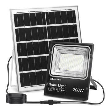 Aigostar - Proyector solar LED regulable LED/200W/3,2V IP66 15000 mAh + control remoto