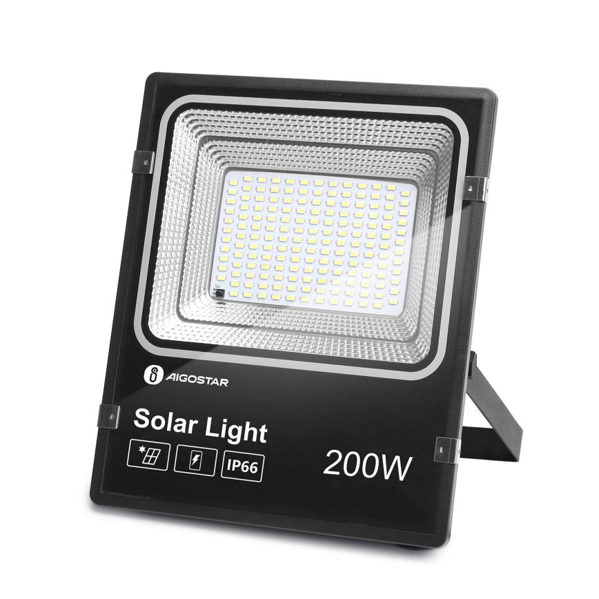 Aigostar - Proyector solar LED regulable LED/200W/3,2V IP66 15000 mAh + control remoto