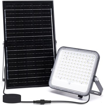 Aigostar - Proyector solar LED RGBW regulable LED/150W/3,4V IP66 12000 mAh + mando a distancia