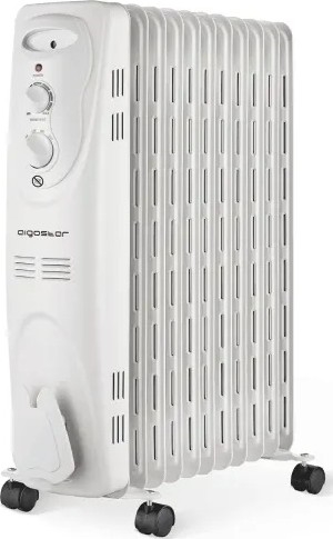 Aigostar - Radiador de aceite con 11 aletas 2300W/230V blanco