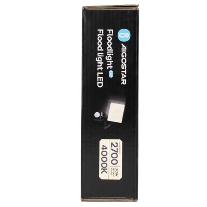 Aigostar - Reflector LED con sensor LED/30W/230V 4000K IP65