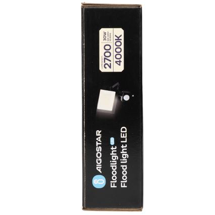 Aigostar - Reflector LED con sensor LED/30W/230V 4000K IP65