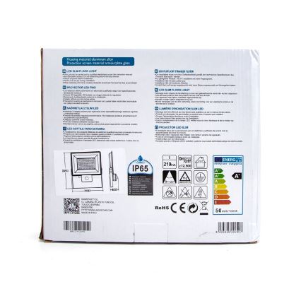 Aigostar - Reflector LED con sensor LED/50W/230V 6400K IP65 blanco