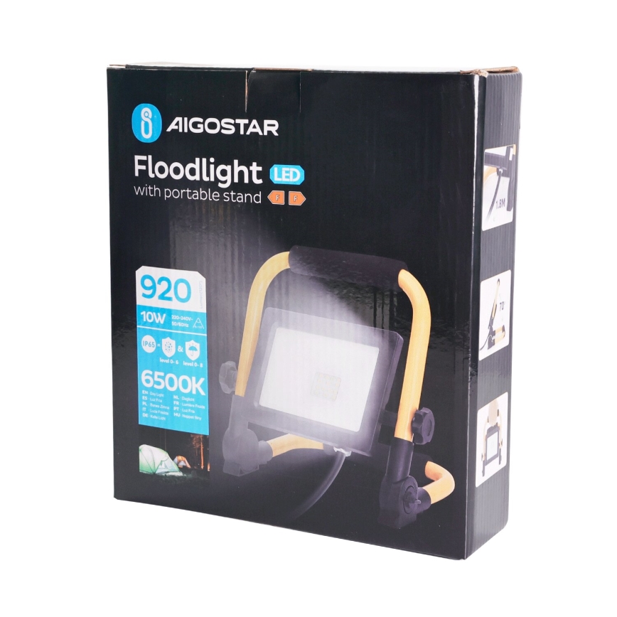 Aigostar - Reflector LED con soporte LED/10W/230V 6500K IP65