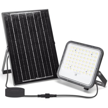 Aigostar - Reflector solar LED regulable/100W/3,4V 3000/4000/6500K IP66 8000 mAh + control remoto