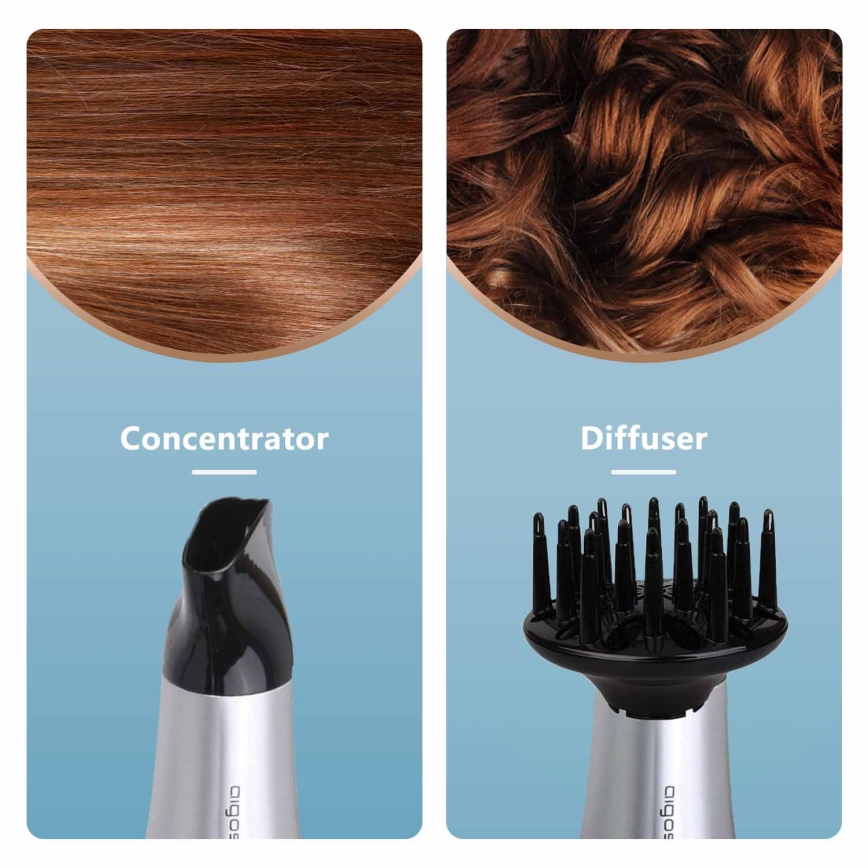 Aigostar - Secador de pelo 2200W/230V plata/negro