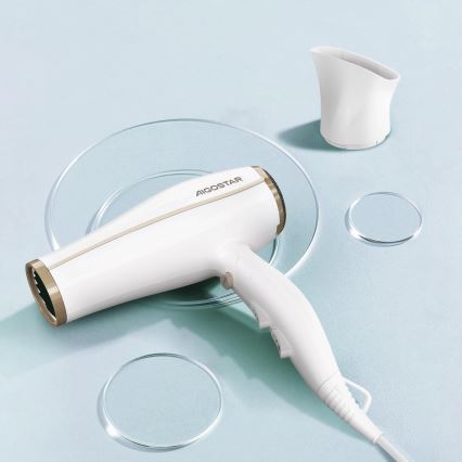 Aigostar - Secador de pelo con ionizador 2200W/230V blanco