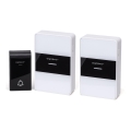 Aigostar - SET 2x Campana inalámbrica 3xAA/12V IP44 blanco/negro
