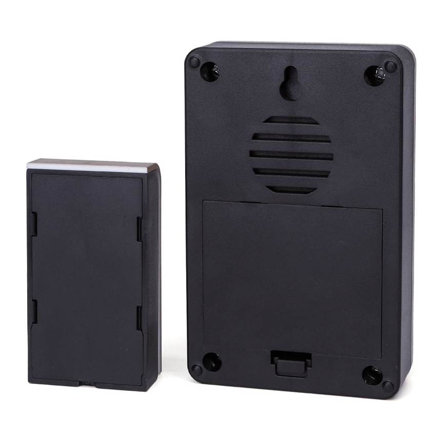 Aigostar - SET 2x Campana inalámbrica 3xAA/12V IP44 negro