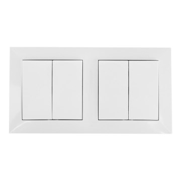 Aigostar - SET 2x Interruptor 2 botones 250V/10A