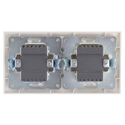 Aigostar - SET 2x Interruptor 2 botones 250V/10A