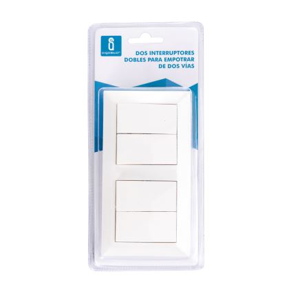 Aigostar - SET 2x Interruptor 2 botones 250V/10A