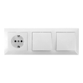 Aigostar - SET 2x Interruptor con un enchufe 1x16A/250V SCHUKO