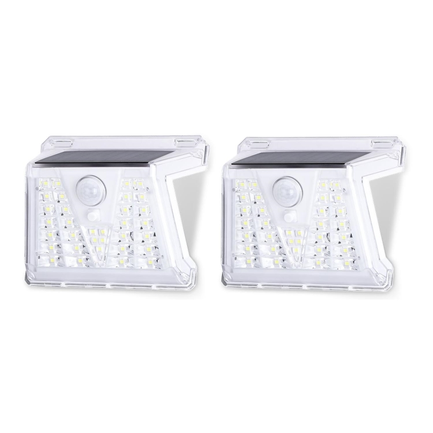 Aigostar - SET 2x Lámpara solar LED exterior con sensor LED/1,48W/3,7V IP65 1200 mAh