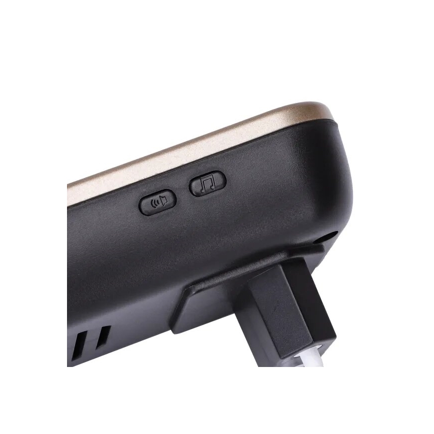 Aigostar - SET 2x Timbre inalámbrico con enchufe integrado 230V/12V IP44 negro/cobre