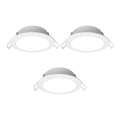 Aigostar - SET 3x Lámpara empotrable de exterior LED LED/4,8W/230V 4000K IP65 blanco