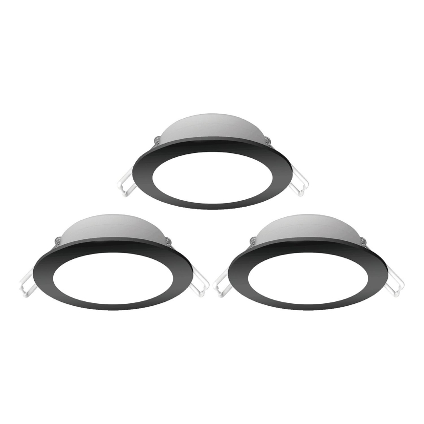 Aigostar - SET 3x Lámpara empotrable de exterior LED LED/4,8W/230V 4000K IP65 negro