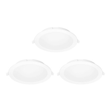 Aigostar - SET 3x Lámpara empotrable LED regulable MESH LED/6W/230V 2700K-6500K diá. 11,5cm