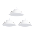 Aigostar - SET 3x LED RGBW Lámpara empotrable regulable MESH LED/9W/230V 2700K-6500K diá. 14,5cm