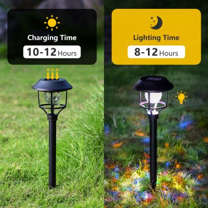 Aigostar - SET 4x Lámpara solar LED RGB LED/0,2W/2V 40 mAh IP44