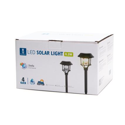 Aigostar - SET 4x Lámpara solar LED RGB LED/0,2W/2V 40 mAh IP44