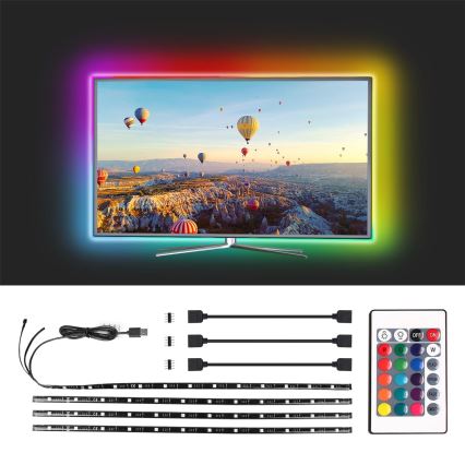 Aigostar - SET 4x LED RGB Cinta regulable 0,5m LED/2,5W/5V IP65 + CR