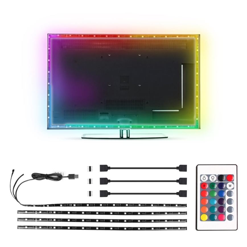 Aigostar - SET 4x LED RGB Cinta regulable 0,5m LED/2,5W/5V IP65 + CR