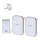 Aigostar - SET de 2 timbres inalámbricos para enchufe 230V/12V IP44 blanco