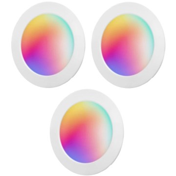 Aigostar - Set de 3 luminarias empotrables LED RGBW regulables MESH LED/15W/230V 2700K-6500K Ø17 cm