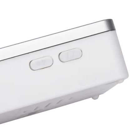 Aigostar - Timbre inalámbrico 3xAA IP44 blanco/plata