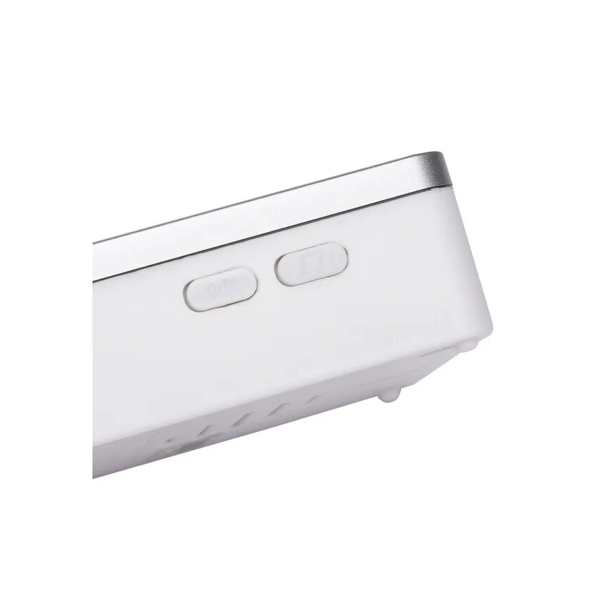 Aigostar - Timbre inalámbrico 3xAA IP44 blanco/plata