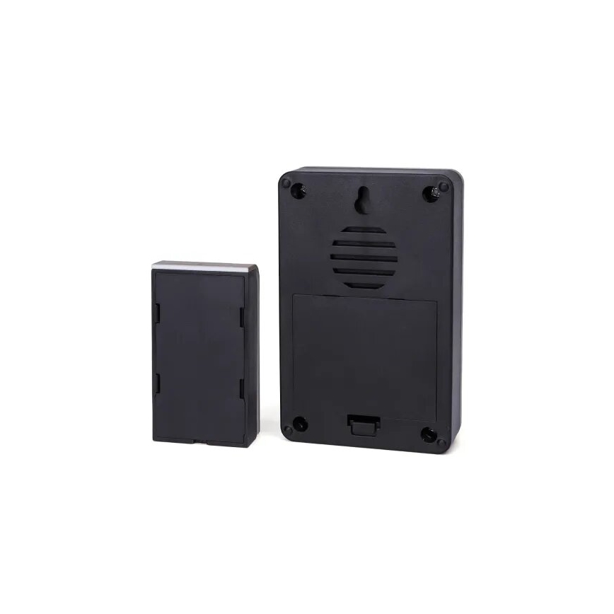 Aigostar - Timbre inalámbrico 3xAA/12V IP44 negro/cobre