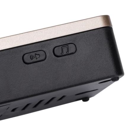 Aigostar - Timbre inalámbrico 3xAA/12V IP44 negro/cobre