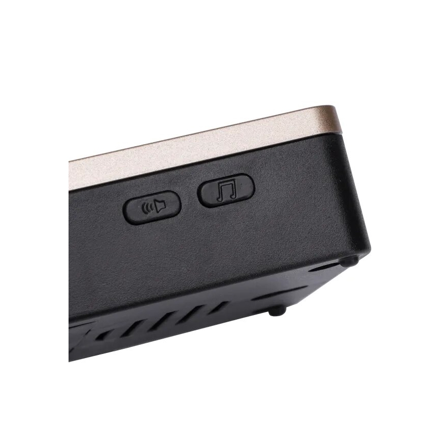 Aigostar - Timbre inalámbrico 3xAA/12V IP44 negro/cobre