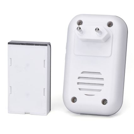 Aigostar - Timbre inalámbrico con enchufe integrado 230V IP44 blanco