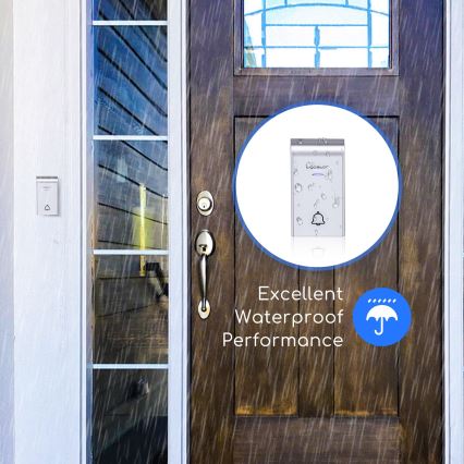 Aigostar - Timbre inalámbrico para enchufe 230V/12V IP44 blanco