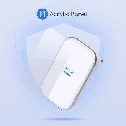 Aigostar - Timbre inalámbrico para enchufe 230V/12V IP44 blanco