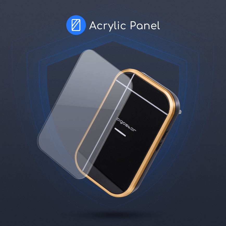 Aigostar - Timbre inalámbrico para enchufe 230V/12V IP44 negro