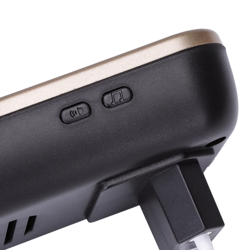 Aigostar - Timbre inalámbrico para enchufe 230V/12V IP44 negro