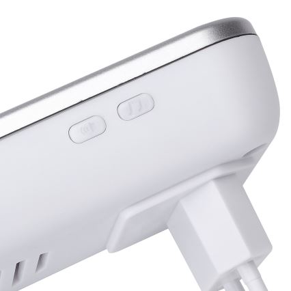 Aigostar - Timbre inalámbrico enchufable 230V/12V IP44 plateado