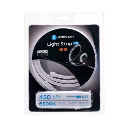 Aigostar - Tira LED 1m LED/4,9W/5V 6500K IP65