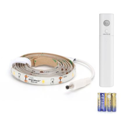Aigostar - Tira LED regulable con sensor 1m LED/2W/4xAAA 3000K IP65