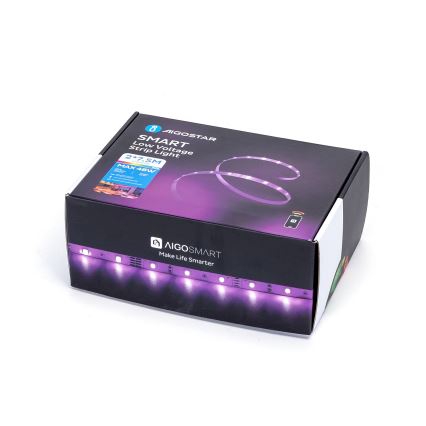 Aigostar - Tira LED RGBW regulable LED/48W/12V 2x7,5 m Wi-Fi